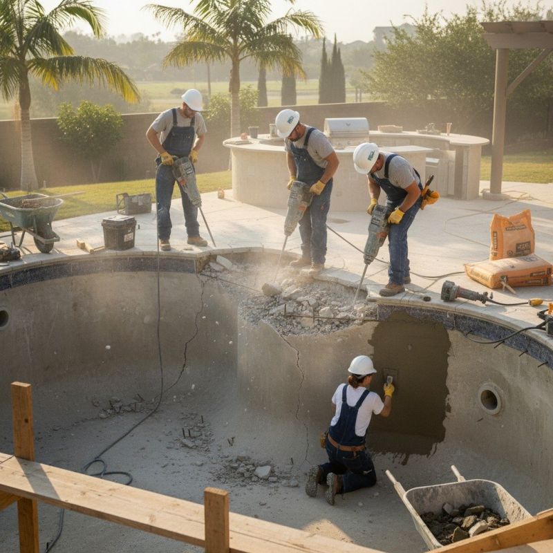Local Swimming Pool Construction pros at work